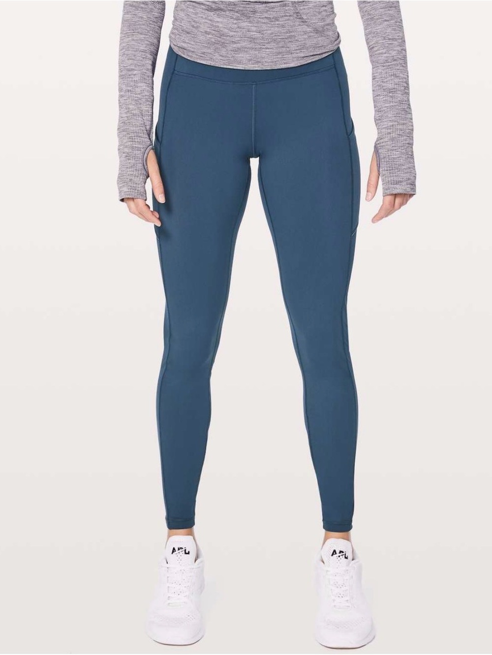Lululemon tech fleece leggings in blue/green- Size 4
